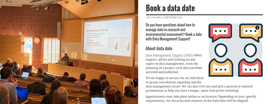 Talk about data at SLU