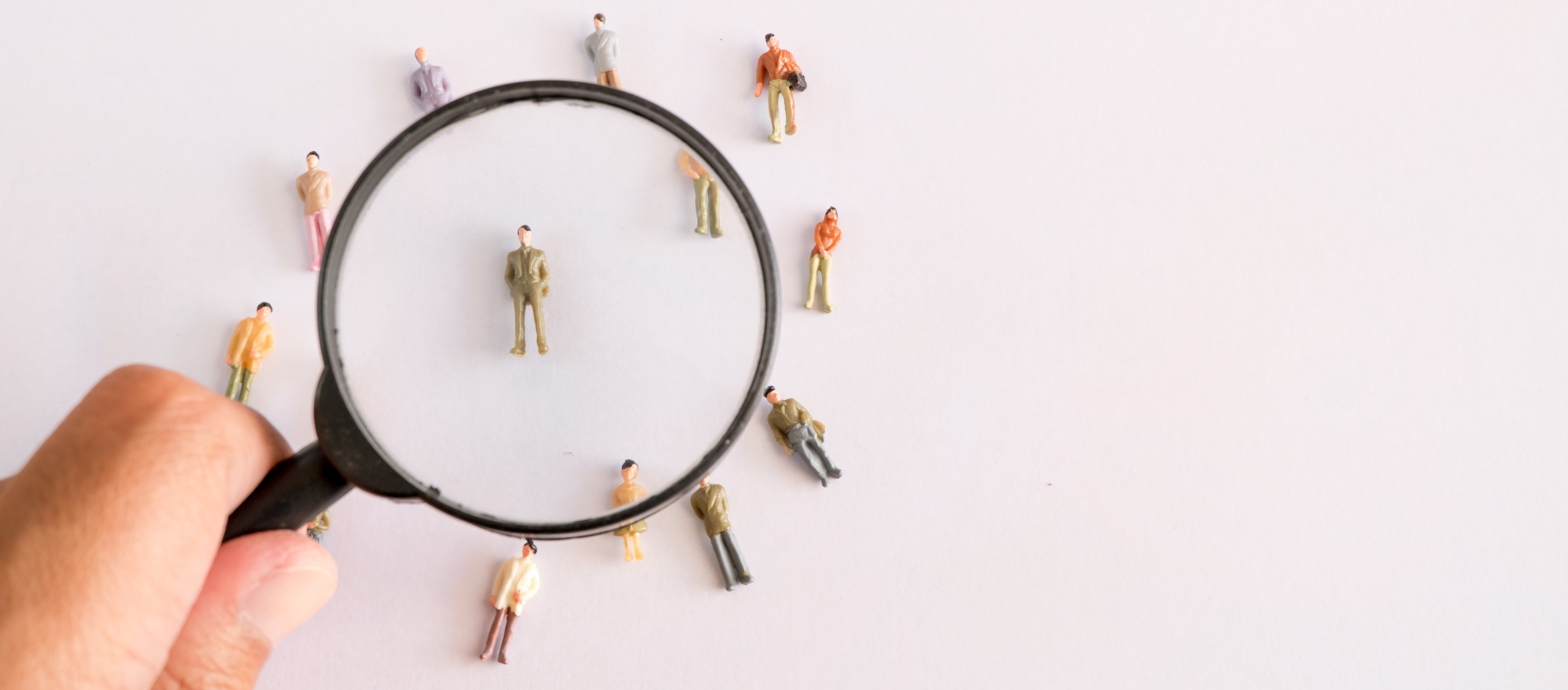 Förstoringsglas och människor