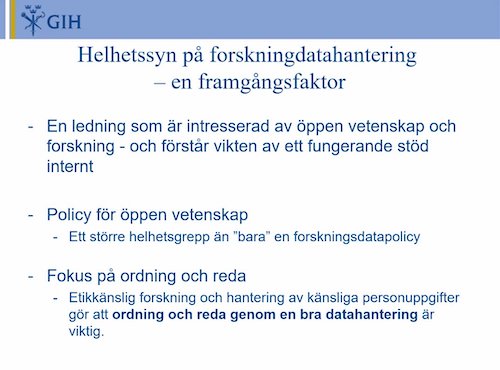 Powerpoint slide from presentation